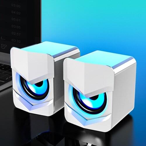SADA D-158 Mini Desktop Computer Speaker Bass Subwoofer 3.5mm Wired Music Player Soundbox USB Powered Home Speaker for phone