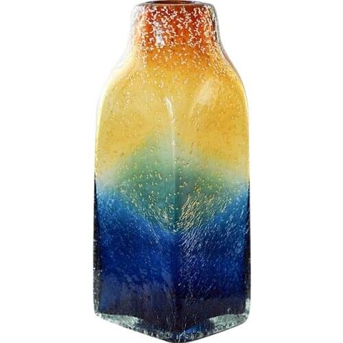 Mode minimalism Color Gradual glass vases decor CraftsTabletop flower pot Hydroponics terrarium