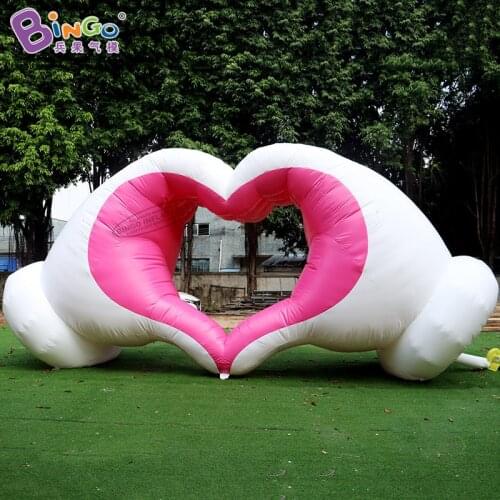 Customized Valentines Day Decorations 7.8x2.8x3.8 Meters Inflatable Heart Shaped Model Balloons - BG-F0268