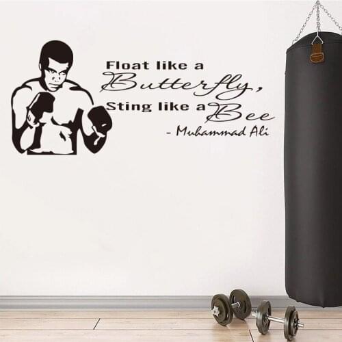 Wall stickers gym Muhammad Ali quotes quotes vinyl wall stickers wallpaper home decoration wall decals house decoration DW1100