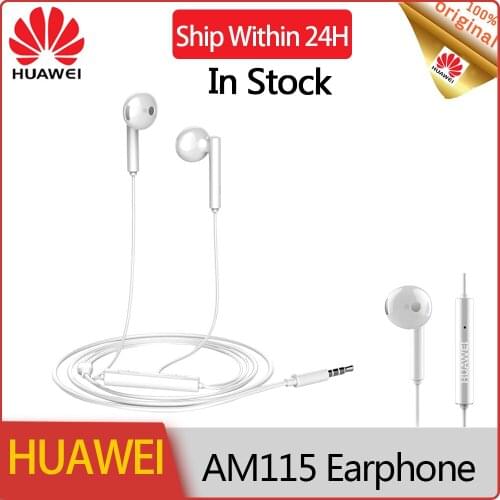 Huawei Earphone AM115 Mic 3.5mm Semi-in-ear Headset for HUAWEI P7 P8 P9 Lite P10 Plus Honor 5X 6X Mate 7 8 9 Smartphone