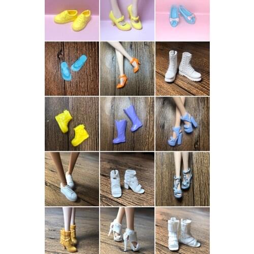 1/6 New Original multiple Colorful Doll Accessories Fashion Sneaker Flat Shoes Genuine Sandals Shoes for Barbie Doll Shoes