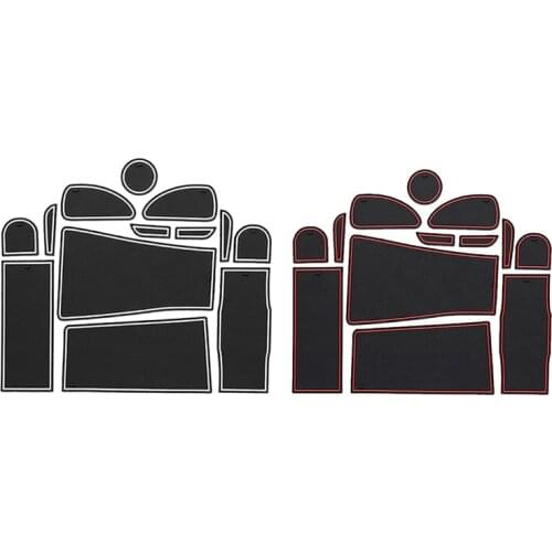 Anti-Slip Rubber Gate Slot Cup Mat for Toyota Prius 30 XW30 ZVW30 2010-2015 Door Groove Mat Accessories Stickers