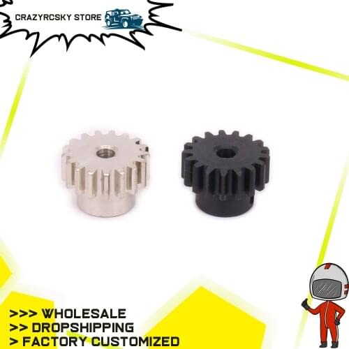 RCAWD Black Iron Silver #45 Steel Motor Gear For Rc Hobby Model Car 1-12 Wltoys 12428 12423 0088 FY03 Machined CNC Hopup Parts