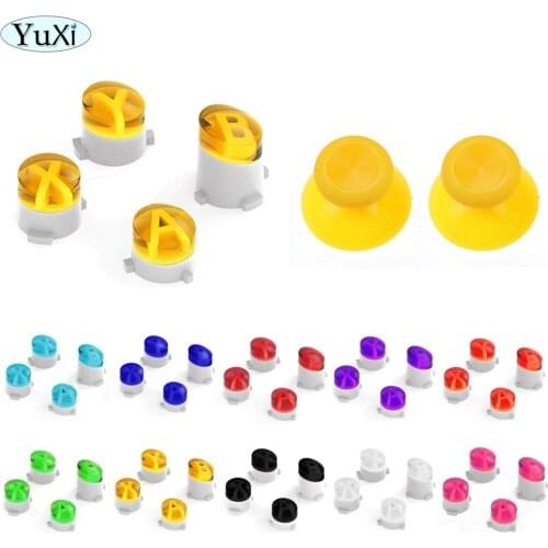 YuXi Replacement Buttons ABXY Set For Xbox One Slim Elite Controller Accessories Spare Buttons+ Mushroom Cap