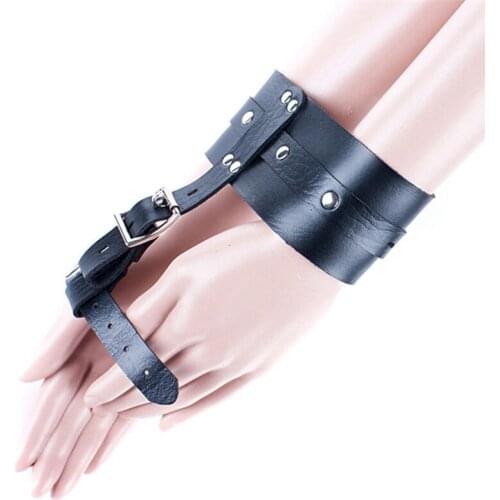 Soft PU Leather Wrist Finger Bondage Binder Adult Games Sex Slave Fetish Bondage Restraints Sex Game Bdsm Sex Toys for Couples