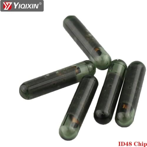 YIQIXIN 5 10 20 50 Car Key Glass Transponder ID48 Chip Chip Remote Unlock Unlocked Chip For Skoda Honda Porsche High Quality