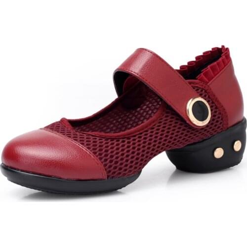 Ladies Dancing Shoes Modern Teacher Fitness Women Shoes Dance Sneakers Leather Bottom Sports Shoes Microfiber Latin Shoes Woman