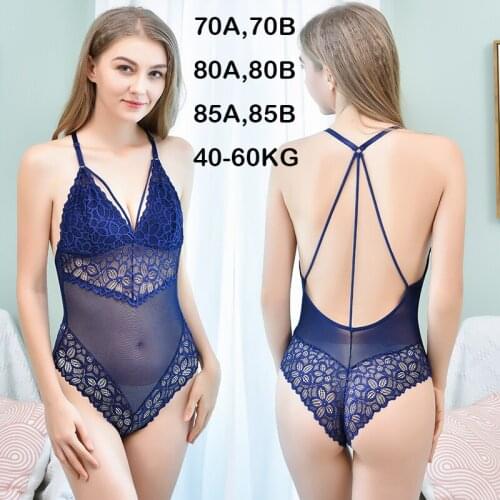 Women Sexy Lace Mesh Bodysuit Jumpsuit Overall Bodycon Body Transparent Spaghetti Strap Cross Back Jumpsuit Ladies Sexy Thong
