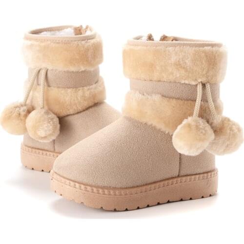 Winter Children Snow Ankle Boots Warm Toddler Shoes For Boy Girl Plush Flat Baby Kid Outdoor Fashion Thick Non-Slip