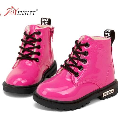 Winter Children Shoes PU Leather Waterproof Martin Boots Kids Snow Boots Brand Girls Boys Rubber Shoes Fashion Sneakers 2020 New