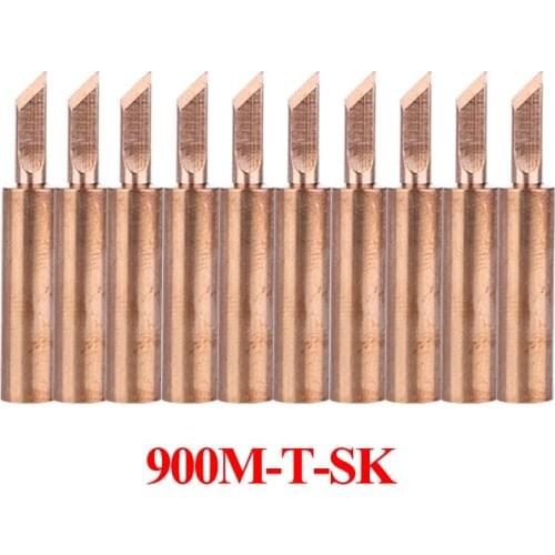 10Pcs/lot Pure Copper Soldering Tips Lead-free 900M-T-SK Welding Head BGA Soldering Tools