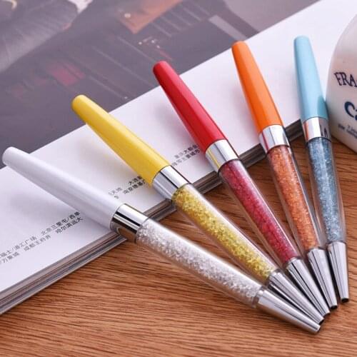 20pcs Kawaii Crystal Ball Pens Ballpen Fashion Black Ink Diamond Ballpoint Pens Gift Pens for School Stationery Office Supplies
