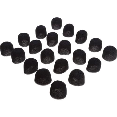 20Pack Ball Type Handheld Stage Karaoke Microphone Windscreen Foam Cover Caps 3cm Diameter Black