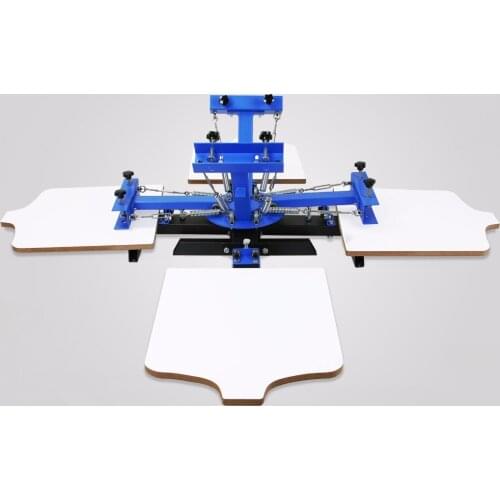 4 COLOR 4 STATION SILK SCREEN PRINTING MACHINE T-SHIRT PRESSING DESKTOP POPULAR