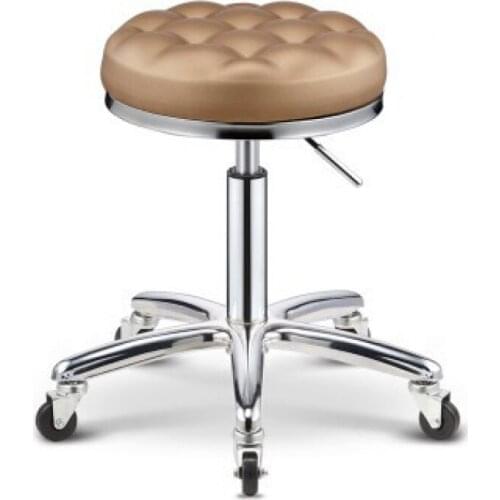 PU bar chair lift beauty chair rotation Barber chair with safety pneumatic rod with High strength nylon Iron wheel