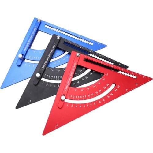 Woodworking Square Aluminum Alloy Triangle Angle Ruler 90 Degree Scribing Ruler Marking Gauge Carpenter Measuring Tool