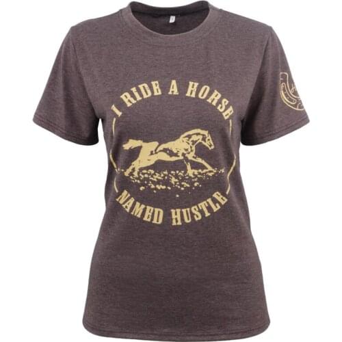 Neatie kiddie Summer Women Short Sleeve Casual T-shirt Tops Horse Print Tee Shirt Femme Clothes T shirt