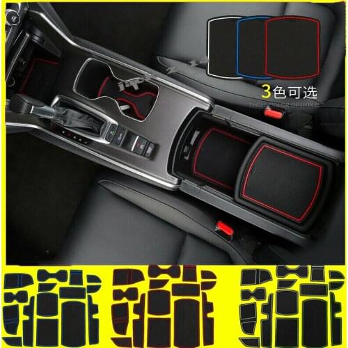 For 2018 Honda Accord 10th Car Inner Door Mat Gate Slot Pad Cup Mat Holder 15pcs