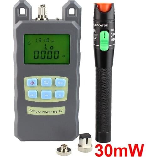 Hot Sale Optical Fiber Power Meter -70dBm~+10 dBm Fiber Optic Power And 30mW 20KM Visual Fault Locator Fiber Optic Cable Tester