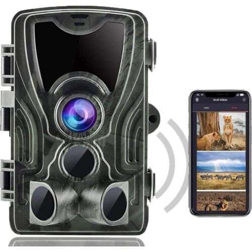 APP Live Show WIFI Trail Camera Hunting Cameras 940nm IR LED WIFI801 24MP 1080P Night Vision IP66 Outdoor Wildlife Surveillance