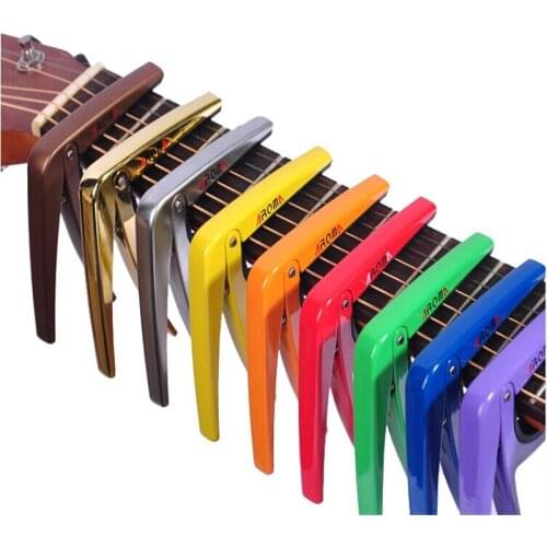 1Pcs Colorful Guitar Capo Silicone Cushion Metal Capo For Acoustic Electric Guitar Trigger Capo Guitar Parts