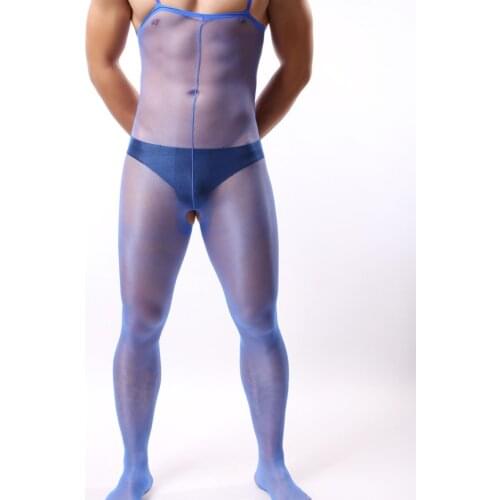 3D design Smooth Body Close Men Tights Sexy Thin Transpatent Sissy Gay Body Suit Open Crotch Pantyhose