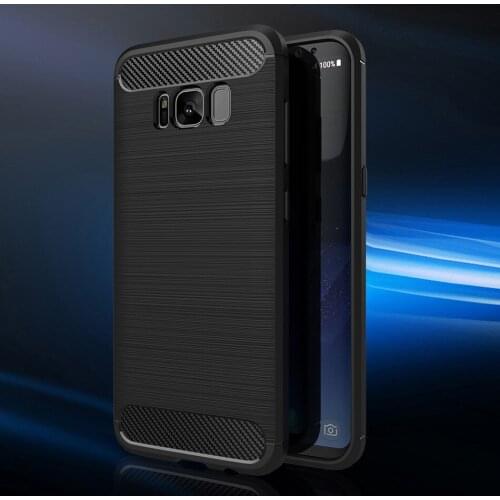 Kolpler soft TPU case Bumper for Samsung Galaxy S8 S8 plus case Silicone Carbon Fiber 3D back cover for Samsung S8 plus case bag