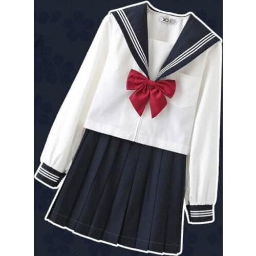 Japan Mini Skirts Sets Summer Long Sleeve White Dress School Dresses Two Piece Set Women Clothing 2020 Blouses Lolita Crop Top