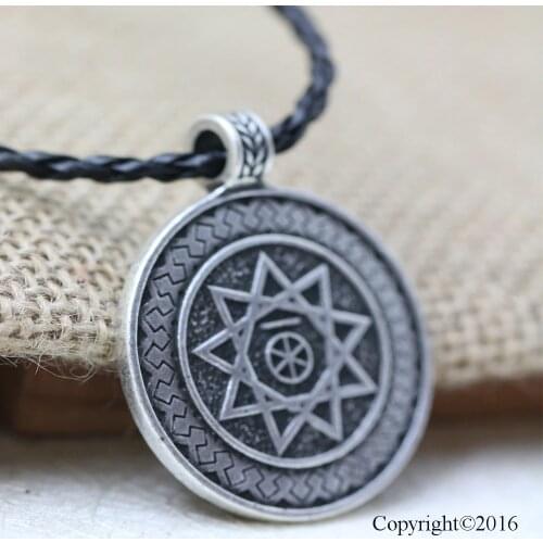 1pcs Kolovrat Sllavics Necklace Goddess Sllavics symbol Occult Amulet Necklace Talisman Pagan Jewelry For Men