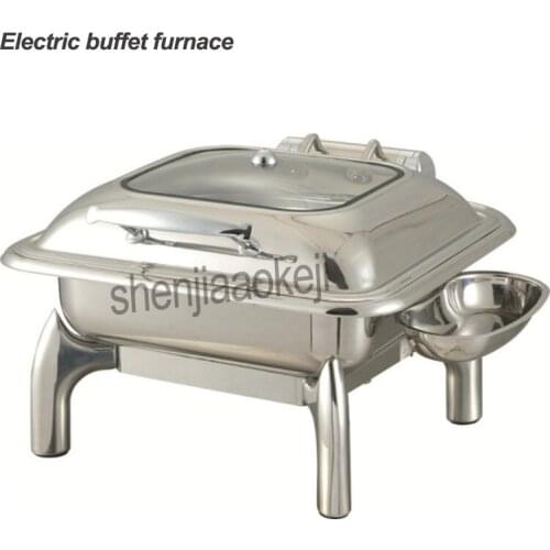 220v 400w Commercial Stainless steel buffet stove Electric heating round Buffet stove Restaurant Square food Insulation furnace
