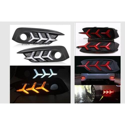 Turning Signal style relay 12V Car LED DRL Daytime Running Lights rear bumper brake light For Honda Civic 10th 2016 2017 2018