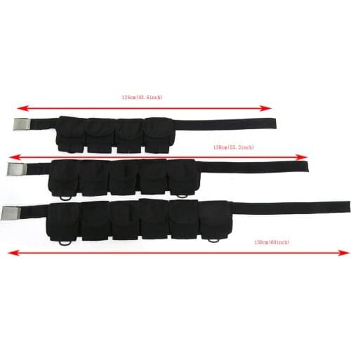 Diving Weight Belt with 4/5/6 Weights Pocket Holder Carrier Quick Release Buckle 4/5/6 Pockets Diving Weight Belt Accessories