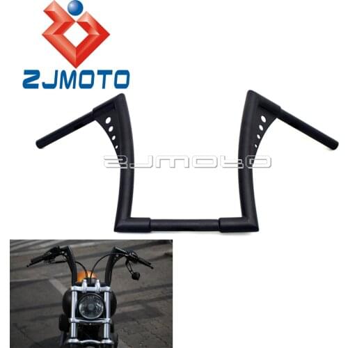 Custom Motorcycle 12" Rise Handlebar For Harley Softail Sportster Hangers Handlebar 1-1/4" Ape Hanger 1" Bar Bobber Chopper