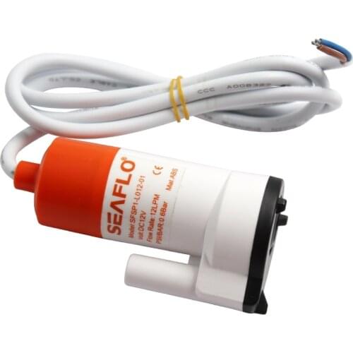 SEAFLO SFSP1-L012-01 12V Mini Low Voltage Submersible Pump 12 LPM Bilge Water Pump for RV Marine Boats