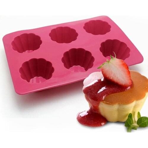 6 Cavity Silicone Cake Mold Tartlet Pan Muffin Cupcake Chocolate Cookies Bakeware Tray Kitchen Baking Tools