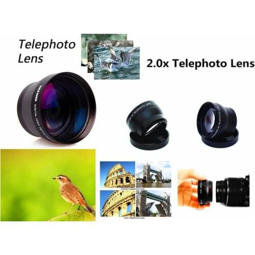 37mm 2X magnification Telephoto Lens for Panasonic GF10 GF90 BGF9 GF8 GF7 GM5 GM1 GX80 GX85 GX800 GX850 GX7 II w/ 12-32mm lens