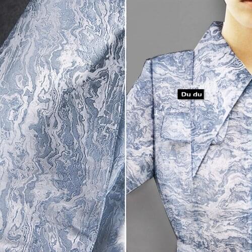 50*155cm 3D Jacquard Texture Clothing Fabric Restoring ancient ways Double sided A suit Dust coat Design Fabric DIY
