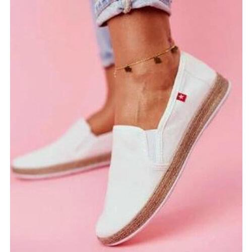 Women flats casual shoes woman canvas fabric plus size loafers slip on single shoe chaussures femme zapatos mujer sapato D1689