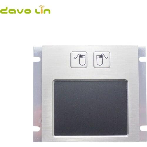 USB Connector Stainless Steel IP65 Waterproof Industrial Metal Touchpad Mouse With 2 Buttons