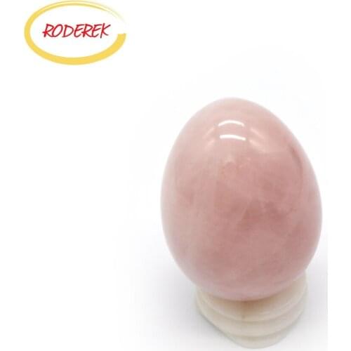 Rose Quartz Yoni Egg For Kegel Exercise Natural Jade Egg For Vaginal Massage Body Care Therapy For Women