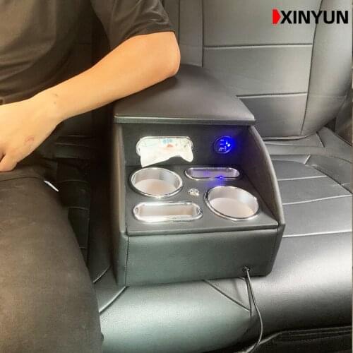 FOR SKODA Octavia Karoq KODIAQ Octavia OCTAVIA Rapid FABIA Rear handrail box mobile phone charging USB LED Put paper towels