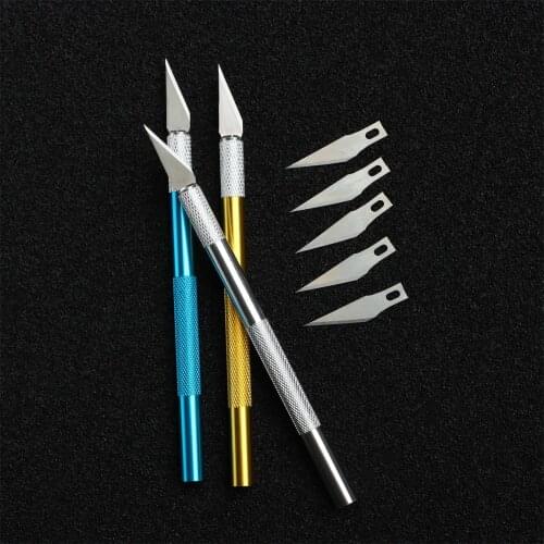 1pc graver with 5pcs replaceable blades Hardness Squeegees Carving Cutter for circuit board,Mobile phone film,Paper cutting