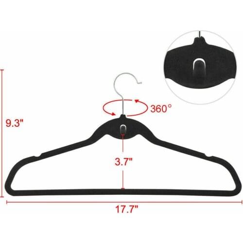 10/20Pcs Non Slip Velvet Suit Clothes Hangers Wardrobe Home Organizer JW