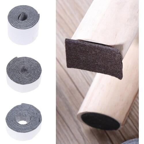 100cm/Roll Self-adhesive Felt Furniture Leg Pad Self-adhesive Non Slip Mat Floor Protector Wear Resistant Table