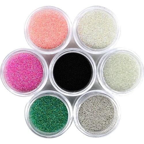 3D Nail Art Crystal Tiny Rhinestones For Manicure Glass Balls Microbead Caviar Beads Decorations DIY Charms Nails Accessories