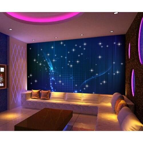 3d wallpaper custom Move feeling cool bar KTV background wall wallpaper