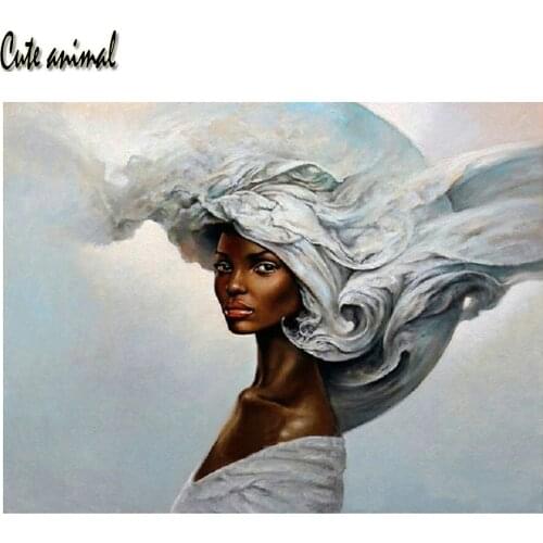 5D Diy Diamond Painting African woman Diamond Embroidery Cross-Stitch Full Diamond mosaic puzzle picture Amazing artworks