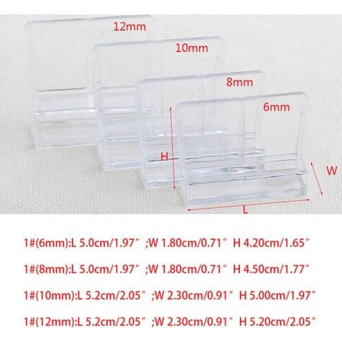 6/8/10/12mm Acrylic Aquarium Fish Tank Glass Fixed Cover Clip Clamp Bracket Holder Shelf Lamp Filter Barrel Rack Support
