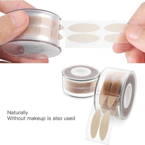 600Pcs Big Eyes Make Up Eyelid Sticker Double Eyelid Tape Fold Self Adhesive Stickers S/L Makeup Clear Beige Invisible Tools